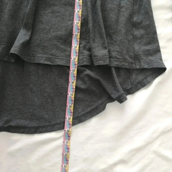 Lululemon Acadia Grey Long Sleeve Pima Cotton Hi Low Flare Flowy Hem Small - Picture 14 of 15